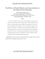 The effects of normal mixtures and autocorrelation on the fraction non-conforming