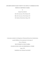 Exploring Eighth-Grade Students' Self-Efficacy Experiences with Writing in Northwest Florida