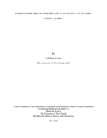 Socioeconomic Impacts of Hurricanes Ivan and Sally in Escambia County, Florida