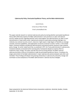 Cybersecurity policy, punctuated equilibrium theory, and the Biden administration
