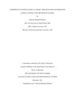Experiences of Nonteaching Academic Librarians With Information Literacy Instruction Methods in Florida