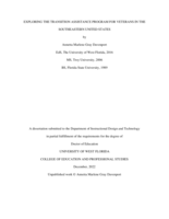 Exploring the Transition Assistance Program for Veterans in the Southeastern United States