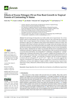 Effects of Excess Nitrogen (N) on Fine Root Growth in Tropical Forests of Contrasting N Status