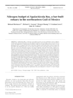 Nitrogen budget of Apalachicola Bay, a bar-built estuary in the northeastern Gulf of Mexico