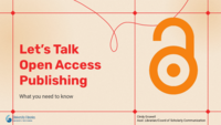 Let's Talk Open Access (OA) Publishing: #1