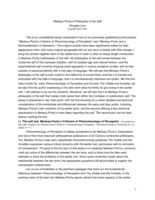 Merleau-Ponty's Philosophy of the Self