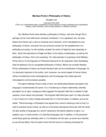 Merleau-Ponty's Philosophy of History