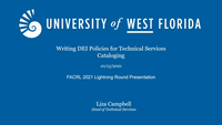 Writing DEI Policies for Technical Services Cataloging