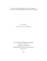 Faculty and Staff Perspectives and Awareness of Autism Spectrum Disorder in the University Setting