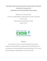 Water Quality and Environmental Characteristics of the Upper Perdido, Conecuh, Shoal  and Yellow River Watersheds in 2022: Technical Report to Pensacola and Perdido Bays Estuary Program
