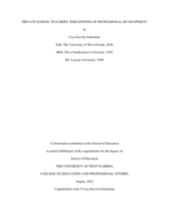 Private School Teachers' Perceptions of Professional Development