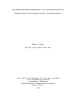 The Effects Of Ketone Supplementation And Pharmacological Exercise Mimetic On Doxorubicin-Induced Cardiotoxicity