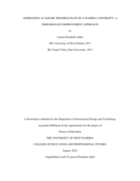 Addressing Academic Progress Rate in a Florida University: A Performance Improvement Approach