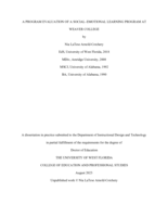 A Program Evaluation of a Social-Emotional Learning Program at Weaver College
