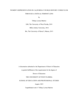 Women's Representation in California's World History Curriculum Through a Critical Feminist Lens