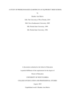 A Study Of Problem-Based Learning In An XQ Project High School