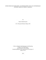 Power Through Compassion: An Ethnographic Study Of Contemporary Western Christian Medical Missions