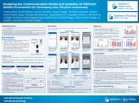 Studying the Communication Model and Usability of MEDUSA (Mobile Environment for User Situation Awareness)