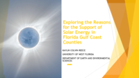 Exploring the Reasons for the Support of Solar Energy in Florida Gulf Coast Counties