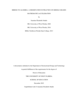 Bridge to Algebra: A Dissertation in Practice on Middle Grades Mathematics Acceleration