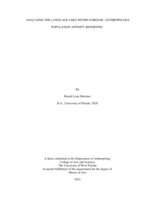 Analyzing the language used within forensic anthropology population affinity reporting