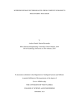 Modeling Human Decision Making: From Complex Domains to Multi-Agent Scenarios