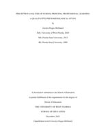 Perception Analysis of School Principal Professional Learning: A Qualitative Phenomenological Study