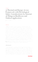 A Thermal and Energy Aware Framework with Physiological Safety Considerations for Internet of Things in Healthcare and Medical Applications