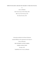 Improving reading abilities for children at risk for dyslexia 