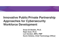 Innovative Public/Private Partnership Approaches for Cybersecurity Workforce Development