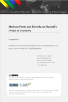 Merleau-Ponty and Derrida on Husserl’s Origin of Geometry