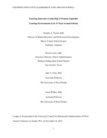 Fostering Innovative Leadership to Promote Equitable Learning Environments in K-12 Turn-Around Schools 