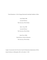 Virtual Simulations: A Call to Engage Educational Leadership Candidates in Ethics