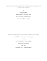 An Examination of the Self-Efficacy Experiences of Online Graduate Student Peer Assessors