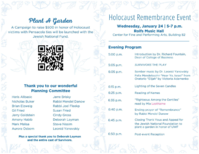 Holocaust Remembrance Event 2024 - Program
