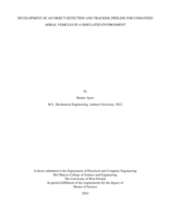 Development of an Object Detection and Tracking Pipeline for Unmanned Aerial Vehicles in a Simulated Environment