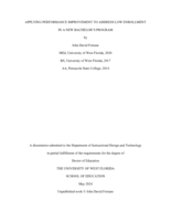 Applying Performance Improvement to Address Low Enrollment in a New Bachelor’s Program