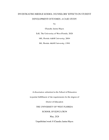 Investigating Middle School Counselors' Effects on Student Development Outcomes: A Case Study