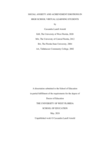Social Anxiety And Achievement Emotions In High School Virtual Learning Students