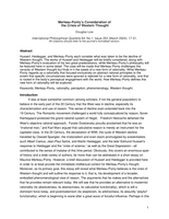 Merleau-Ponty’s Consideration of the Crisis of Western Thought