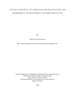 "We want to see one St. Joe": Segregation, Industrial Pollution, and Environmental Injustice in Port St. Joe, Florida from 1935-2023