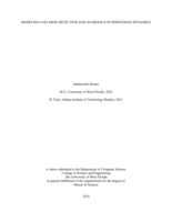 Modeling collision detection and avoidance in pedestrian dynamics