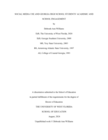 Social Media Use and Georgia High School Students’ Academic and School Engagement