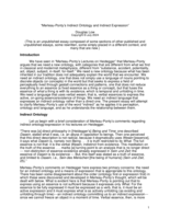 Merleau-Ponty's Indirect Ontology and Indirect Expression