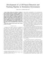 Development of a UAV-based Detection and Tracking Pipeline in Simulation Environment
