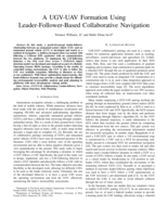 A UGV-UAV Formation Using Leader-Follower-Based Collaborative Navigation