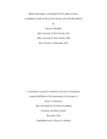 Behavior Skills Training With Simulation: A Dissertation In Practice With Law Enforcement