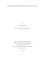 Thermal Niche Requirements of Red Drum, Scianeops ocellatus