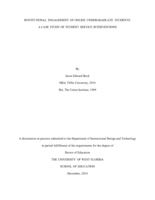 Institutional Engagement Of Online Undergraduate Students: A Case Study Of Student Service Interventions