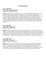 LEAD projects 1997-2004